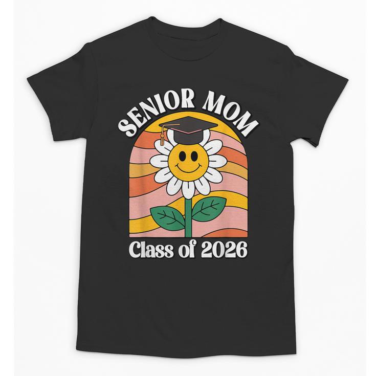 Senior Mom Class Of 2026 Daisy Flower Retro Graduation Unisex T-Shirt