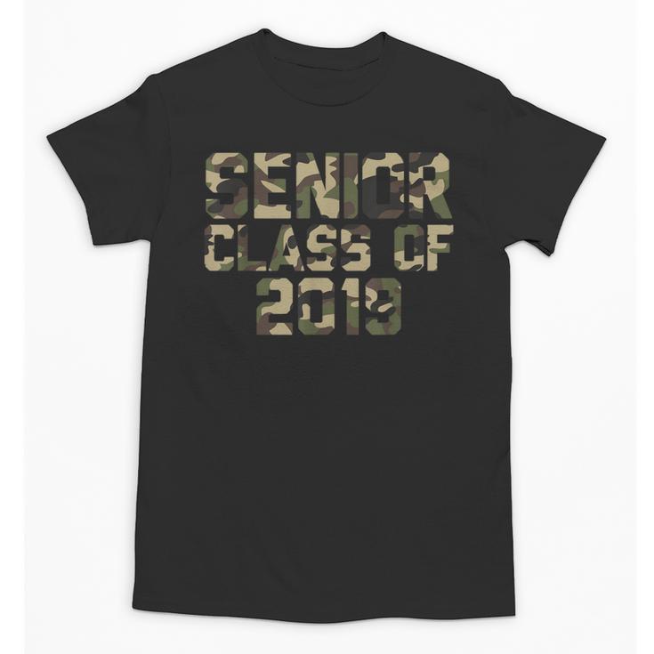 Seniors 2019 Class TShirt Camo Print T-Shirt Graduation Gift Unisex T-Shirt