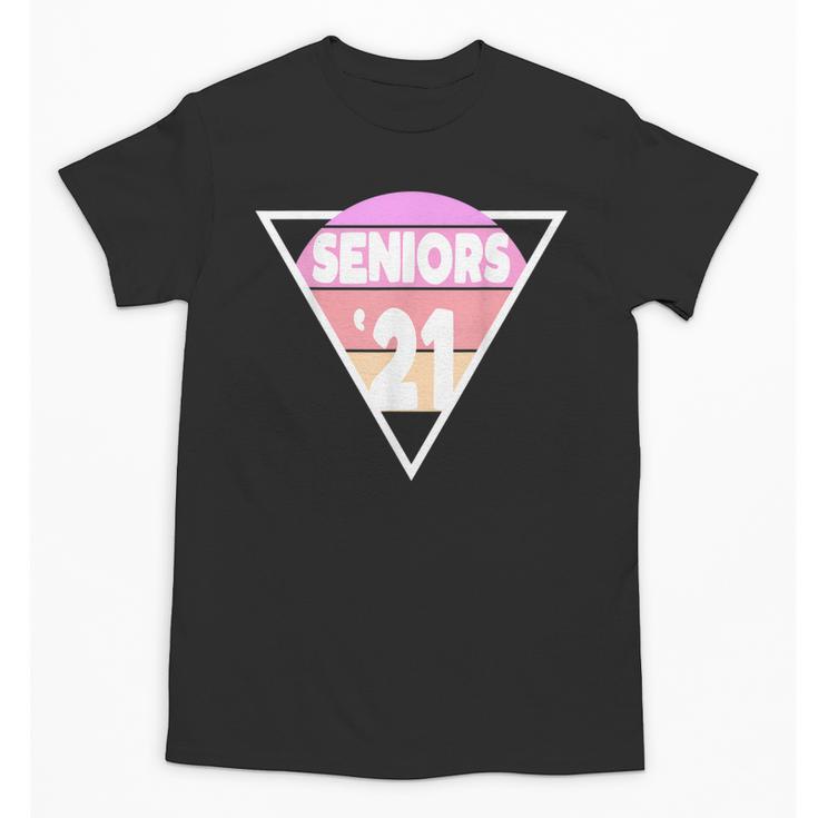Seniors 2021 For Her Him Retro 21 Graduation Class Unisex T-Shirt