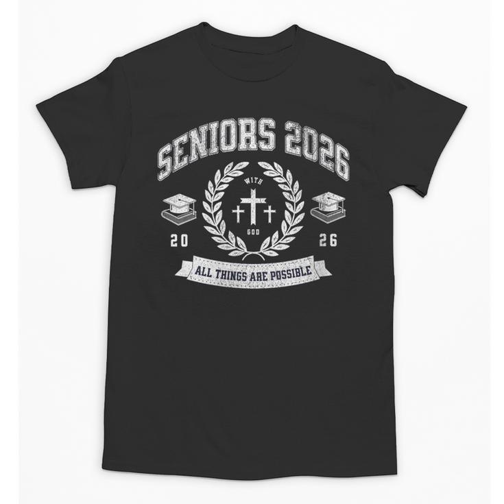 Seniors Class Of 2026 Christian Graduation Religious Grad Unisex T-Shirt