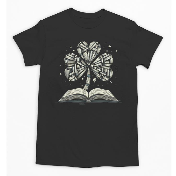 Shamrock Books St Patricks Day Bookworm Librarian Unisex T-Shirt