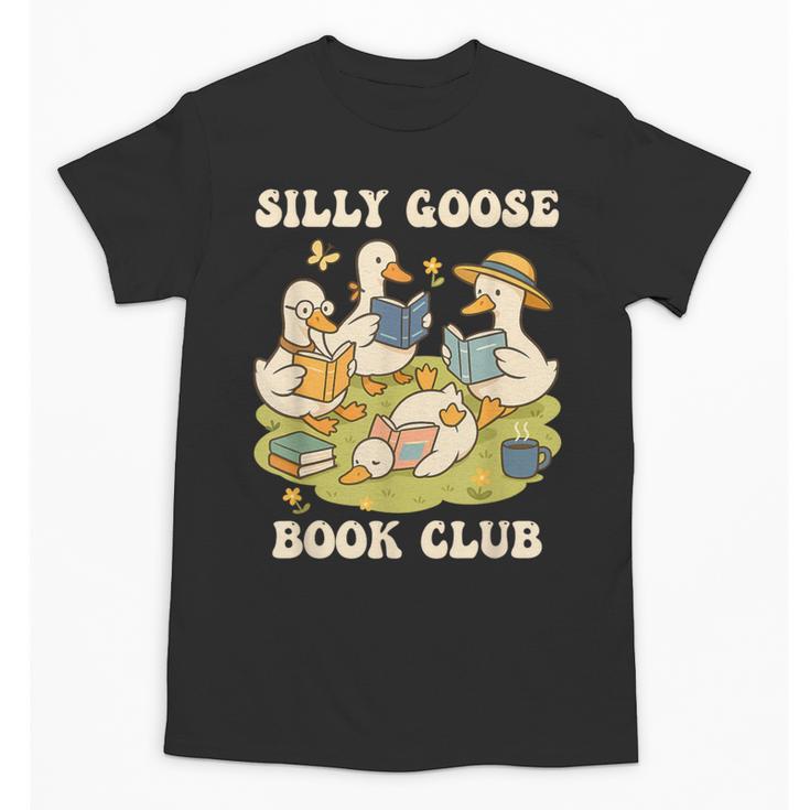 Silly-Goose Book Club Goose And Book Lovers Unisex T-Shirt