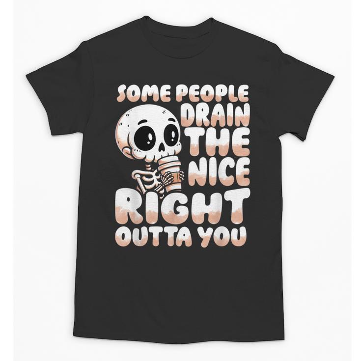 Skeleton Coffee Lover Introvert Unisex T-Shirt
