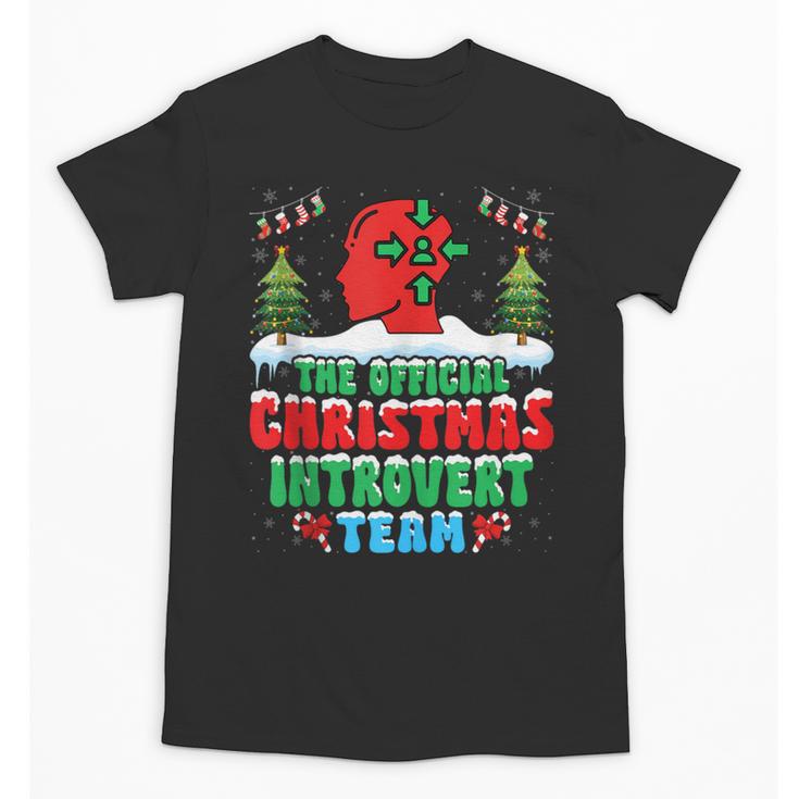Snow Christmas Introvert Team Introverted Introvert Xmas Unisex T-Shirt
