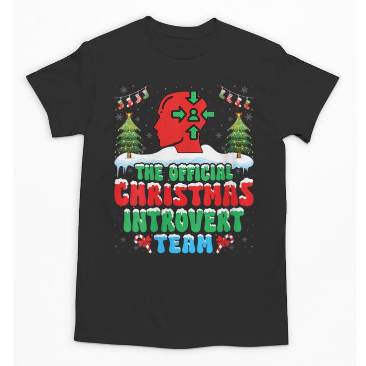 Snow Christmas Introvert Team Introverted Introvert Xmas Unisex T-Shirt