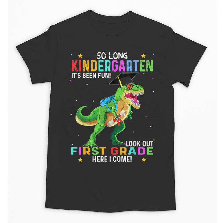 So Long Kindergarten Graduation Class 2025 Dinosaur Kids Unisex T-Shirt