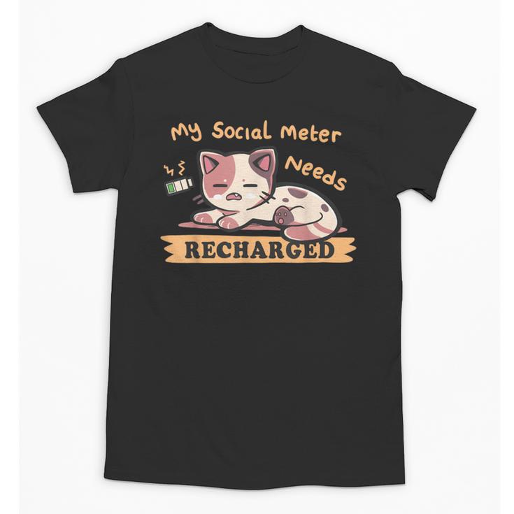 Social Meter Recharge Social Meter For Introverts Unisex T-Shirt