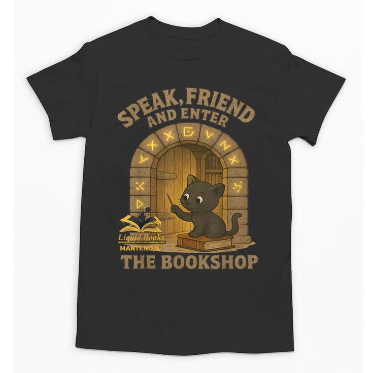 Speak Friend Enter Bookshop Magic Panther Unisex T-Shirt