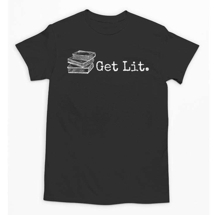 Stack Of Books Get Lit Book Reading Reader Unisex T-Shirt