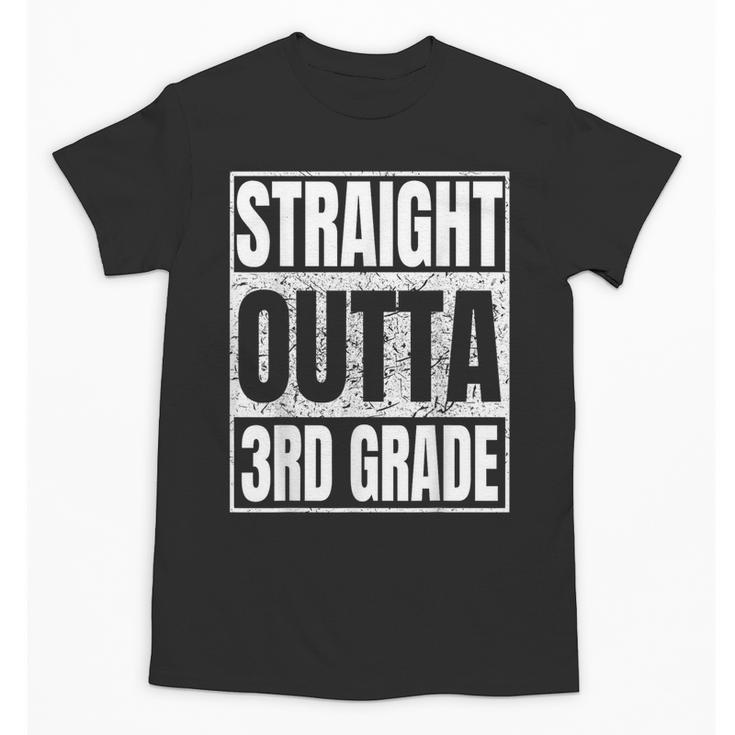 Straight Outta 3rd Grade Graduation Class 2025 Third Grade Unisex T-Shirt