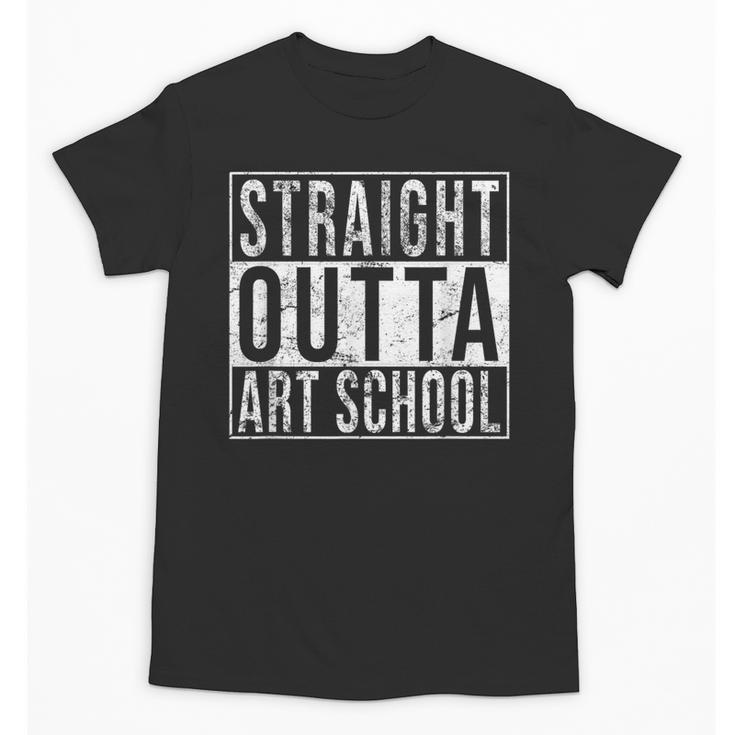 Straight Outta Art School Graduation Shirt Unisex T-Shirt