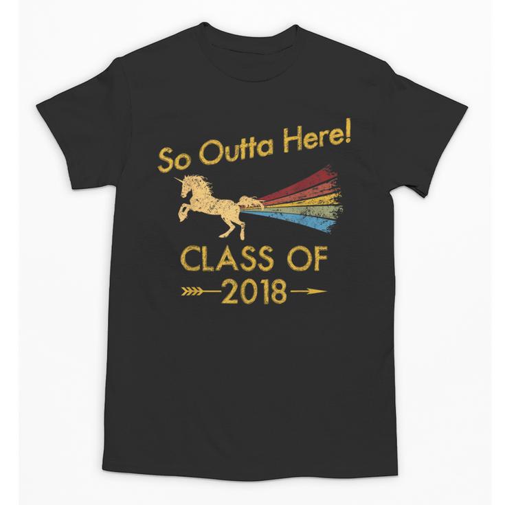 STRAIGHT OUTTA HIGH SCHOOL 2018 Grad Graduation Shirt Unisex T-Shirt