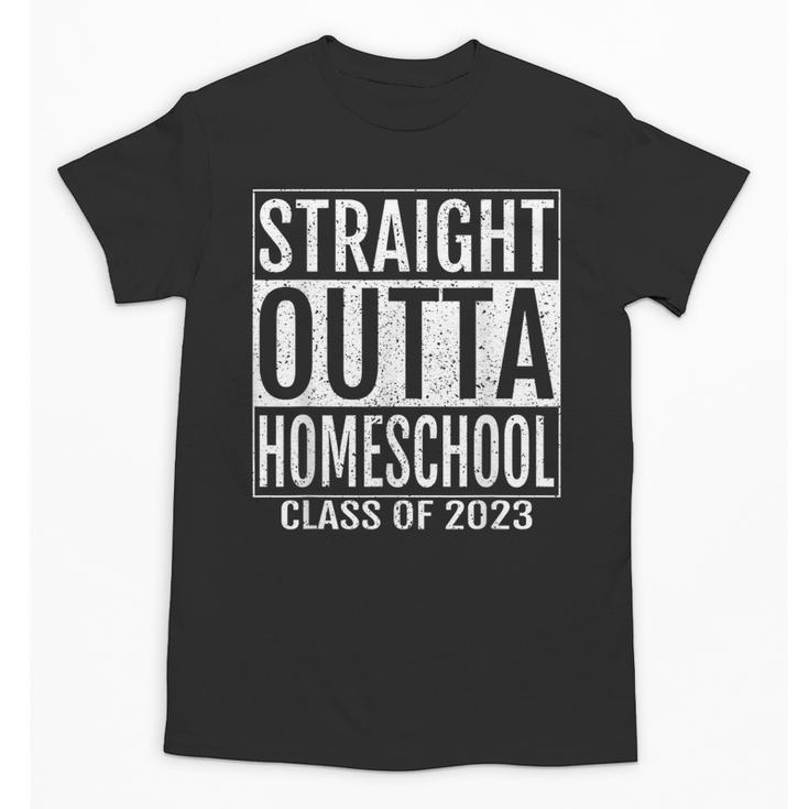 Straight Outta Homeschool Graduation Tee 2023 Unisex T-Shirt