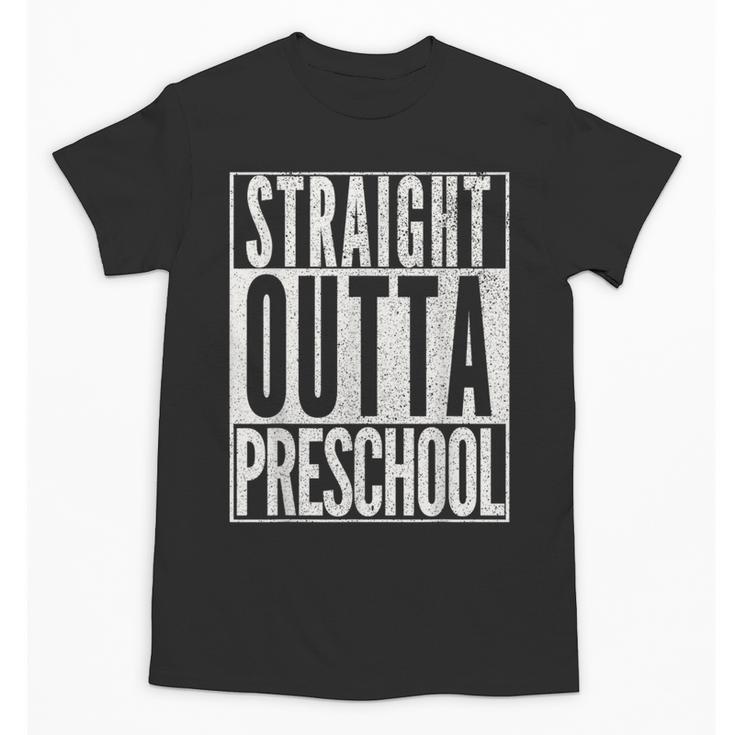 STRAIGHT OUTTA PRESCHOOL GIFT Grad Graduation Kids Unisex T-Shirt