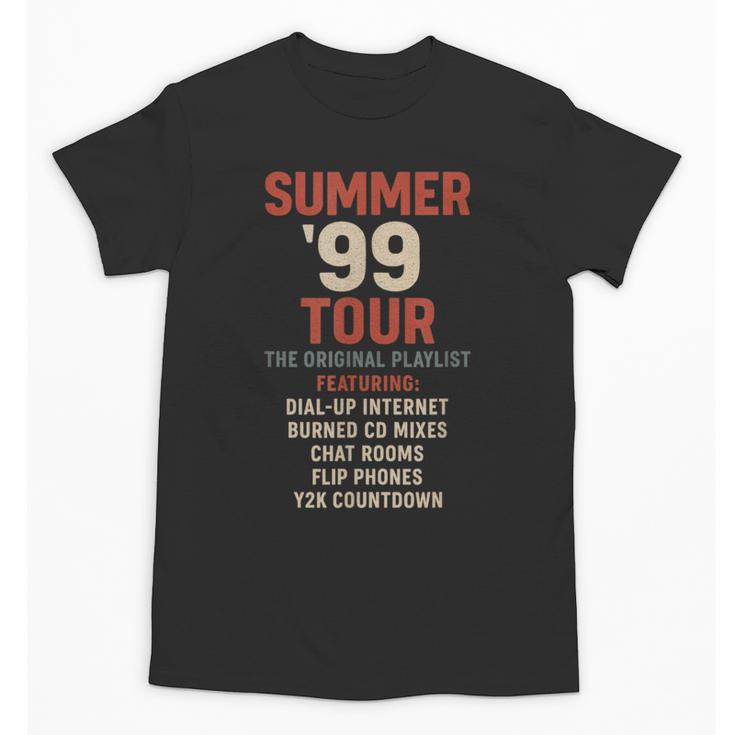 Summer 99 Tour Original Playlist Retro Nostalgia Unisex T-Shirt
