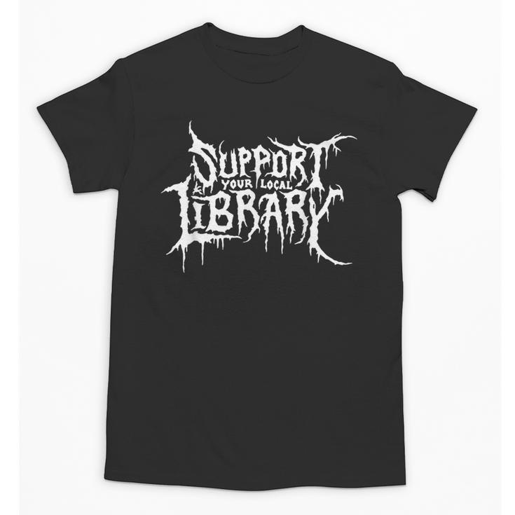 Support Your Local Library Horror Bookworm Unisex T-Shirt