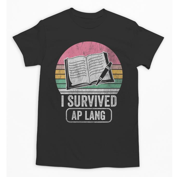 I Survived AP Lang Retro Book Graphic Unisex T-Shirt