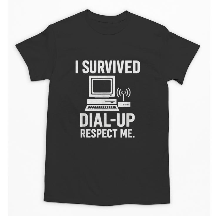 I Survived Dial-Up Internet – Retro 90s Nostalgia Unisex T-Shirt