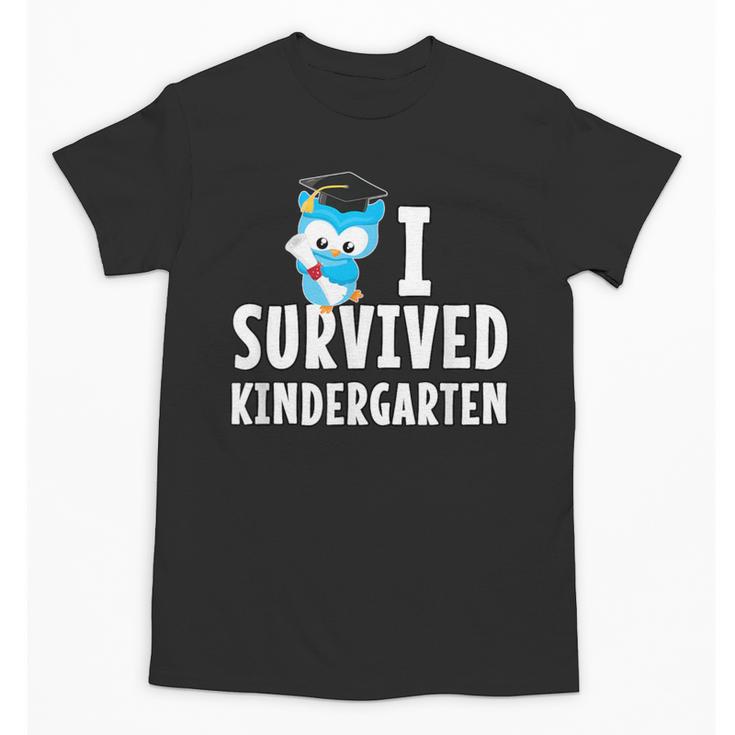 I Survived Kindergarten Graduation Kids Owl Grad Unisex T-Shirt