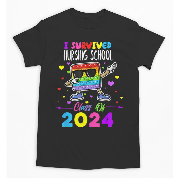 I Survived Nursing School Of 2024 Student Graduation 2024 Unisex T-Shirt