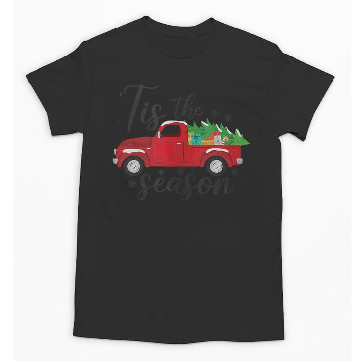 Tis The Season Holiday Nostalgia Red Truck Unisex T-Shirt