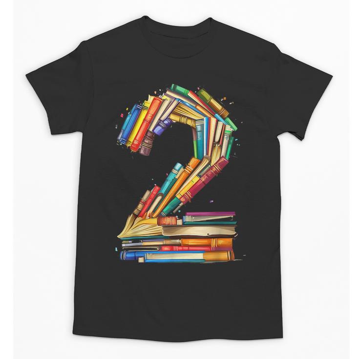 Toddler 2nd Birthday Books Themed 2 Year Old Boys Kids Girls Unisex T-Shirt
