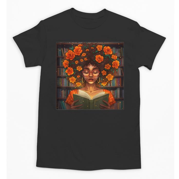 History Month Black Afro Girl Women Book Lovers Unisex T-Shirt