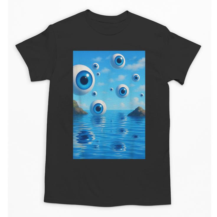 Trippy Weirdcore Frutiger Aero Surreal Eyeballs Y2K Unisex T-Shirt
