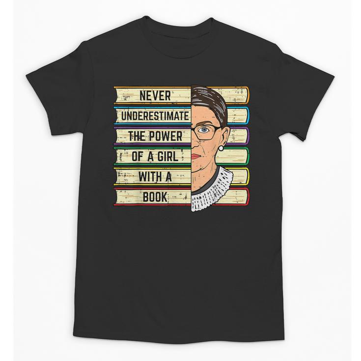 Never Underestimate Girl Read Book Reading Librarian Women Unisex T-Shirt