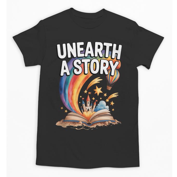 Unearth A Story Rainbow Treasure Book Unisex T-Shirt
