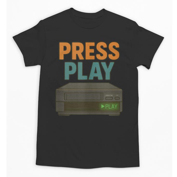VHS Cassette Retro Analog Nostalgia Theme Unisex T-Shirt