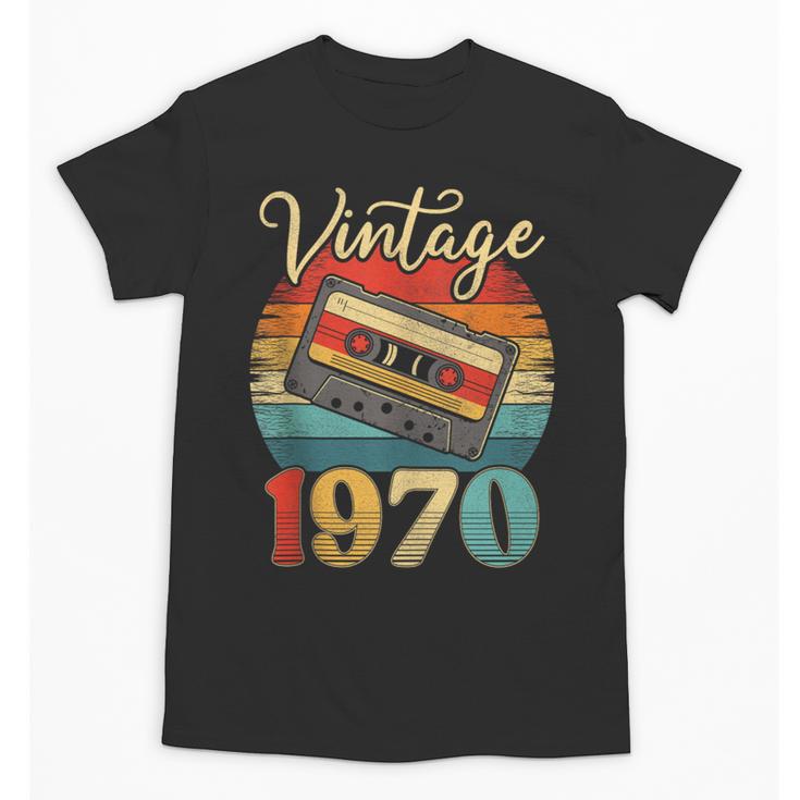 Vintage 1970 Retro Cassette Tape 70s Born Nostalgia Birthday Unisex T-Shirt