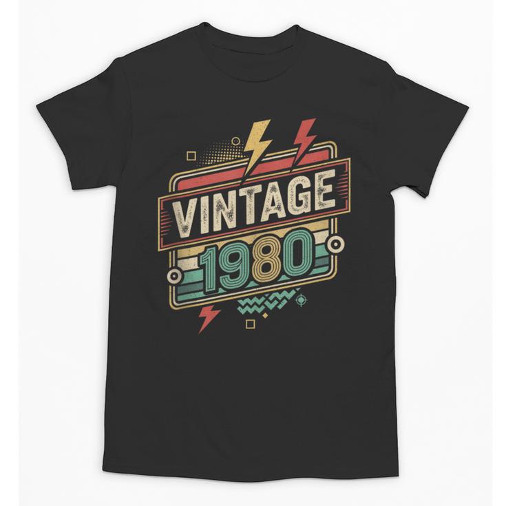 Vintage 1980 Retro Badge Decade Nostalgia Graphic Emblem Unisex T-Shirt
