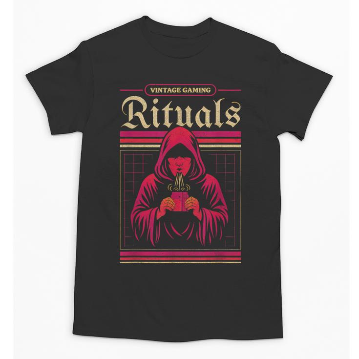 Vintage Gaming Rituals Retro Gamer Nostalgia Vintage Games Unisex T-Shirt