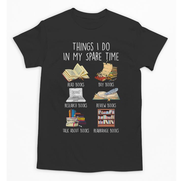 Vintage Retro Things I Do In My Spare Time Books Unisex T-Shirt