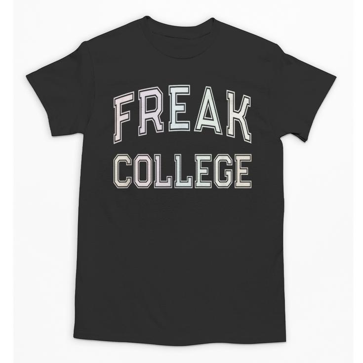 Vintage Sarcastic FREAK COLLEGE Introvert Anti Social Unisex T-Shirt