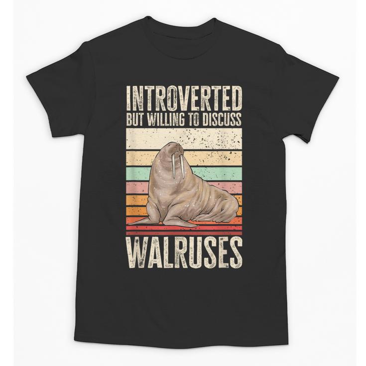 Walrus Lover Introvert Walrus Unisex T-Shirt