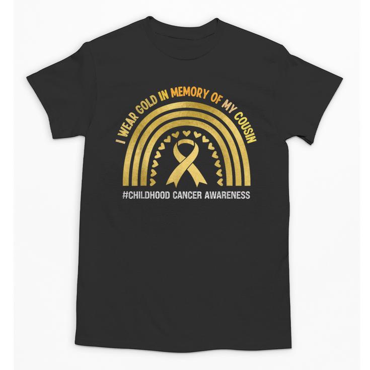 I Wear Gold In Memory Of My Cousin Unisex T-Shirt