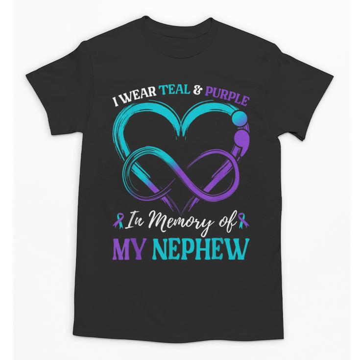I Wear Teal & Purple In Memory Of My Nephew Unisex T-Shirt