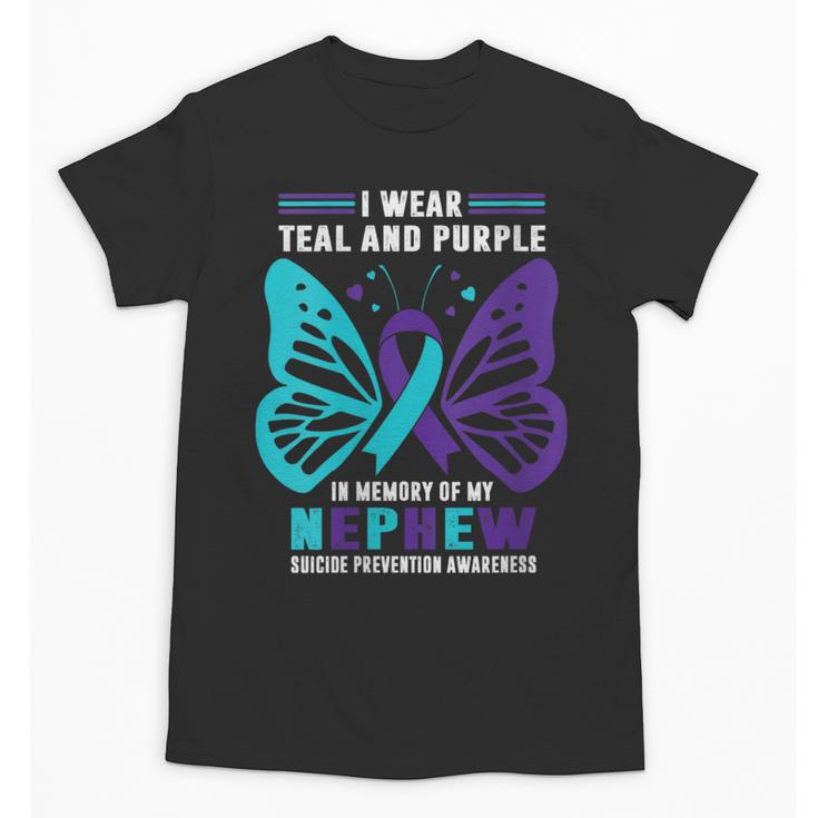 I Wear Teal And Purple In Memory Of My Nephew Unisex T-Shirt