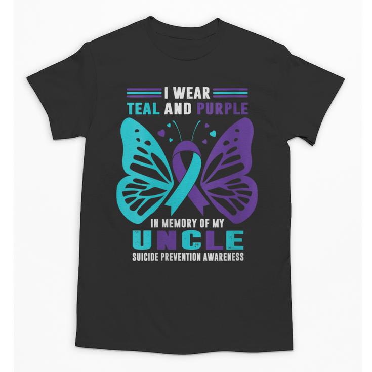 I Wear Teal And Purple In Memory Of My Uncle Unisex T-Shirt