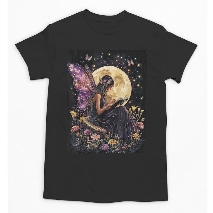 Whimsical Book Fairy Reading Bookish Fairycore Unisex T-Shirt