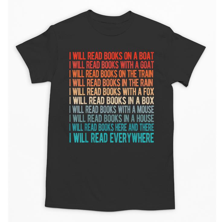 I Will Read Books On A Boat Kids Reading Unisex T-Shirt