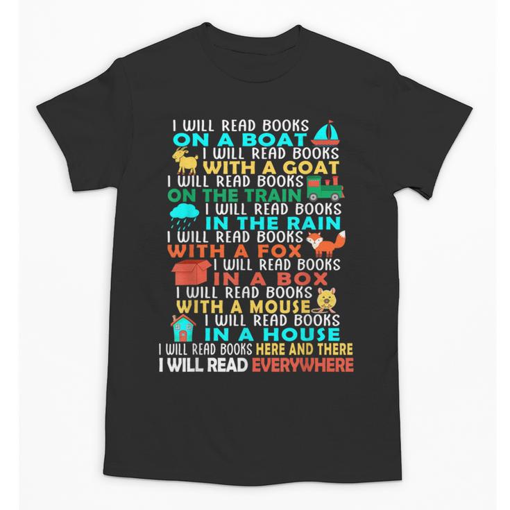 I Will Read Books On A Boat Kids Reading Read Books Unisex T-Shirt