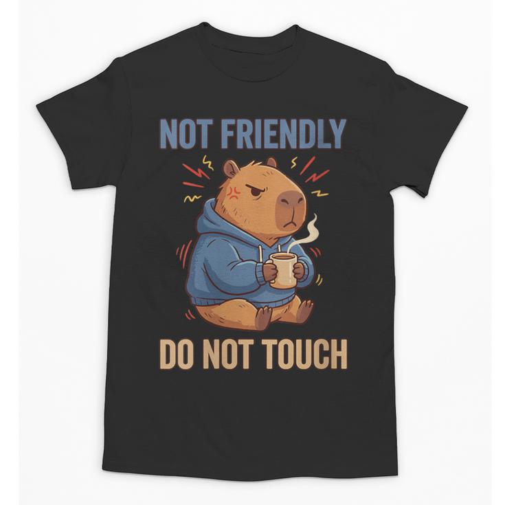 Women's Grouchy Capybara Not Friendly Do Not Touch Introvert Unisex T-Shirt