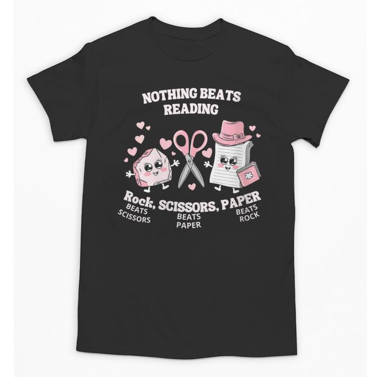 Women's Nothing Beats Reading Book Lover Statement Unisex T-Shirt