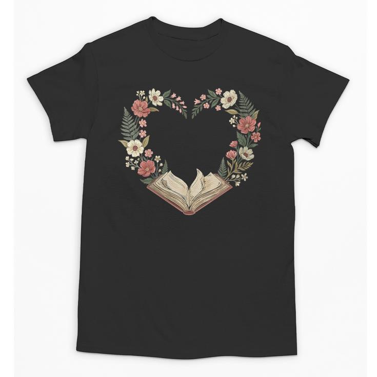 Women's Vintage Book Lover Valentine Heart Unisex T-Shirt