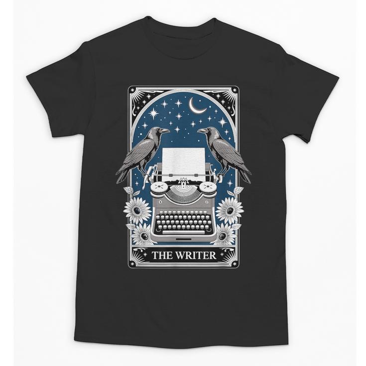 The Writer Typewriter Crow Writing Journalist Book Writer Unisex T-Shirt