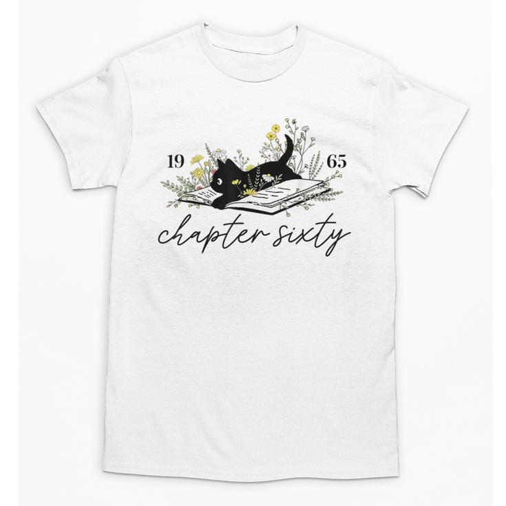 1965 Chapter Sixty Book Cat Lover 60th Birthday For Men Women Unisex T-Shirt