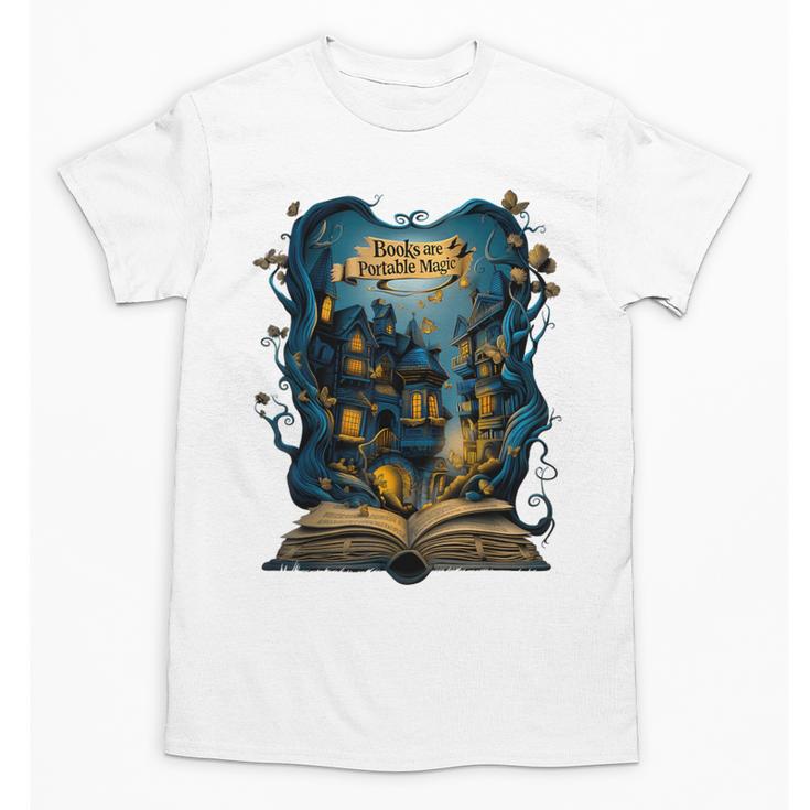 4 Books Are Portable Magic Bookish Reading Nerd Quote Unisex T-Shirt